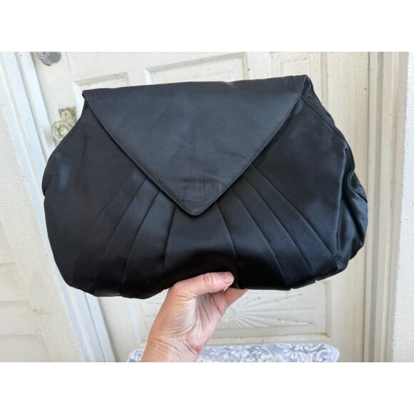 Vintage 60's Morris Moskowitz Satin Envelope Hand Muff Evening Purse - Picture 2 of 16